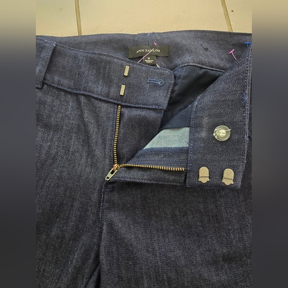 NWT Ann Taylor Loft Womens Dark Wash Bootcut Jeans Belt Loops Sz 2 27.5 Inseam - Picture 14 of 16